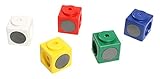 Dick-System Magnetische Riesen Steckwürfel, 10 Stück, Kantenlänge 3,4 cm, Blau