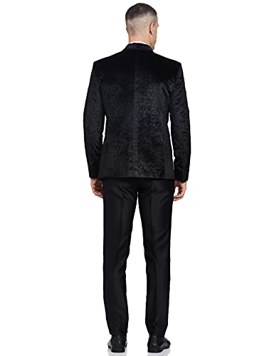 Image of Ethnix Men's Polyester Velvet Flock PRT Texture Suit with Shirt Blazer