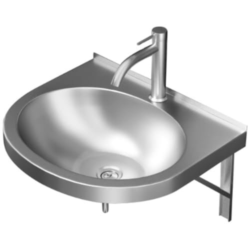 洗面ボール 壁掛け式 手洗い器 シングルボウルシンク MumuElf ステンレス製 手洗器 簡易流し台 裏庭、ガレージ、レストラン、屋外 (冷水栓付き)