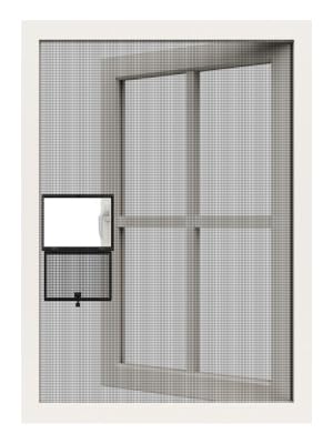 MEFENY DIY Fly Screens for Windows Net to Keep Bugs Out, 120cm X 250cm Adjustable Mosquito Net Window Screen Mesh with Easy Entry Opening and Retainer Spline, Black