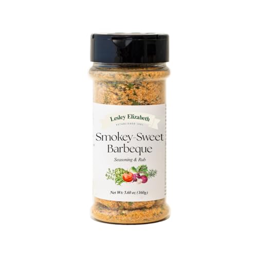 Image of Lesley Elizabeth Smokey-Sweet BBQ Seasoning - Barbeque Rub & Sweet Smoky Spice Blend | All-Purpose Grill & Cooking Rub for Chicken, Beef, Pork & Vegetables