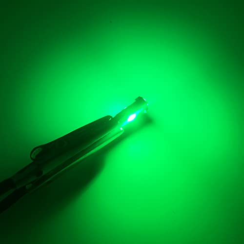 Image of 10-Pack Green T5 2721 37 74 Wedge Led Bulb PC74 Twist Sockets Replacement Dash Dashboard Lights Instrument Panel Cluster LEDS Lamps