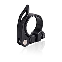 Dreamil Fahrrad Sattelklemme mit Schnellspanner Aluminium Sattelstützenklemme 31,8 mm Rohrklemme Fahrradsattelsitz Sattelklemme Mountainbike Rennrad Sattelstütze (Schwarz)
