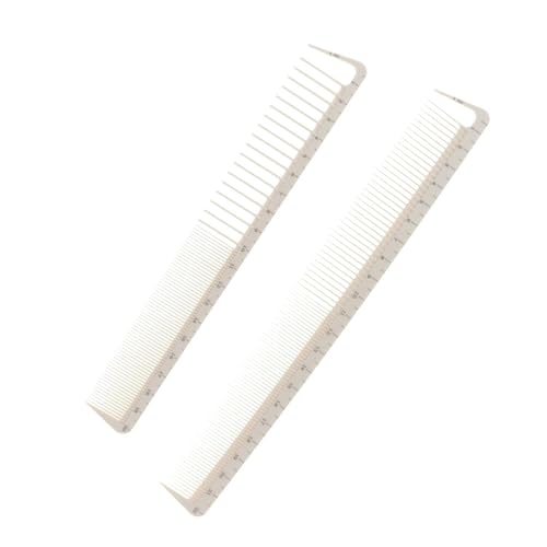 Set de 2 Peines Profesionales para Corte de Cabello Blanco miniatura 1