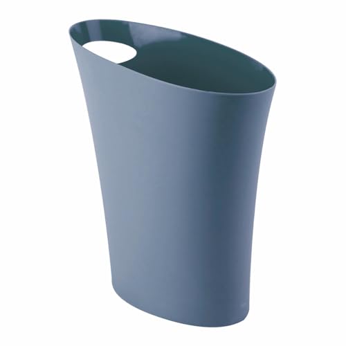 Caneca de basura ovalada Umbra 7.5L azul pizarra sin tapa