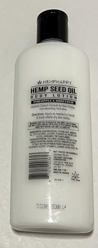 Hemp Seed Oil Body Lotion, Pineapple & Honeydew, Fast Absorbing Hydration, Non-Greasy Formula, 12 FL OZ image 4