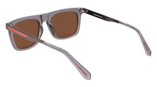 CALVIN KLEIN JEANS Men's Sunglasses CKJ22603S - Grey with Brown Orange Mirror Lens4