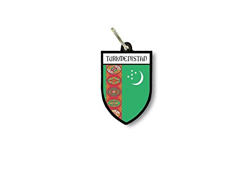 Porte cles clefs cle Drapeau Collection Ville Blason Turkmenistan turkmene