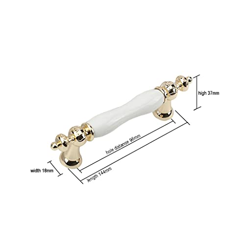 CONPHERON 2 Pcs Cupboard Pulls Handles White Ceramic Cabinet Handles Kitchen Drawer Knobs Furniture Wardrobe Bow Door Handles 96mm - Image 2