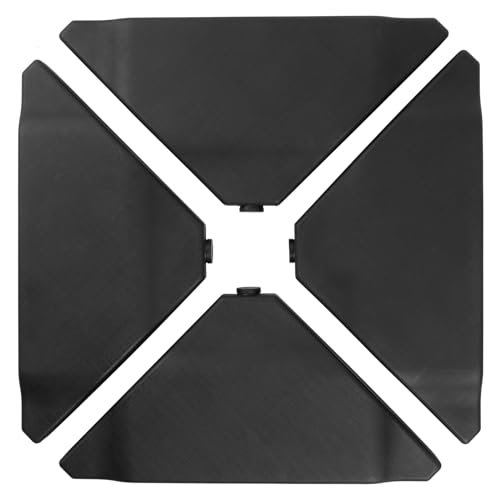 Abba Patio Umbrella Offset Base Stand 4PCS, Cantilever Umbrella, Light-Duty Square Stand, Sand Filled for Garden Law Backyard, Scratch-Resistant, 160lbs Capacity, Black