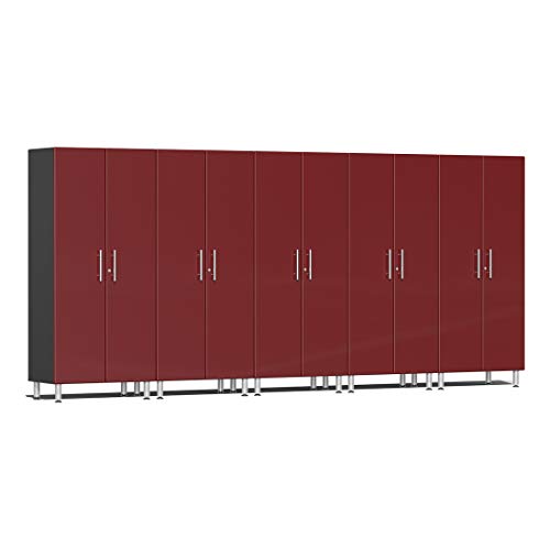 Ulti-Mate UG22650R 5-Piece Tall Garage Cabinet Kit in Ruby Red Metallic