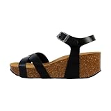 Très confortable PLAKTON SANDALES SO FI NOIR (noir, Système Taille Chaussures EU, Adulte, Femme, Numérique, Moyen, 38)