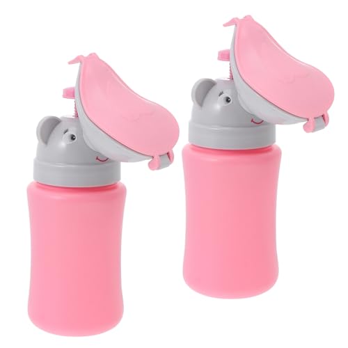 Mikikit 2 Piezas Orinal Portátil Infantil Orinal de Viaje para Niñas Urinario de Silicona Seguro y Antidesbordamiento Esencial para Camping Coche y Entrenamiento de Pipí