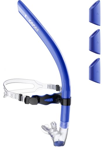 CAPAS Training Swim Snorkel for Lap Swimming, Swivel Headband Ultimate Fit Center-Mount Swimmers...