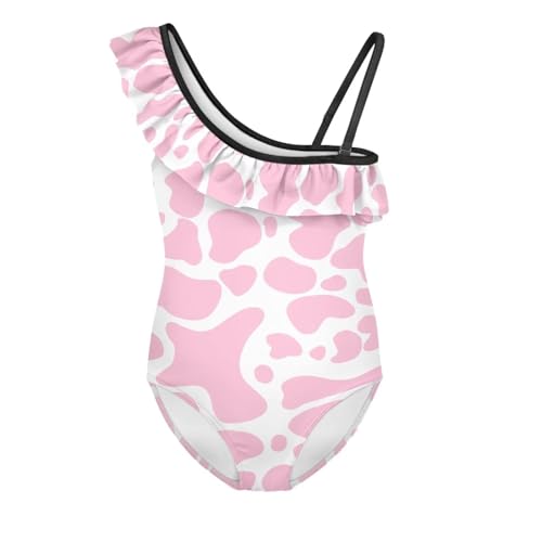 Image of Girls Swimsuit One Piece Ruffle Swimsuit Non-Slip Straps UPF 50+ for Girls Size 3-14 Years