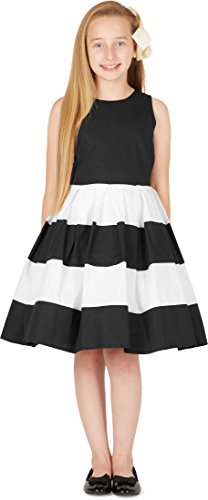 BlackButterfly Kids 'Lilly' Vintage Striped 50's Children's Girls Dress2