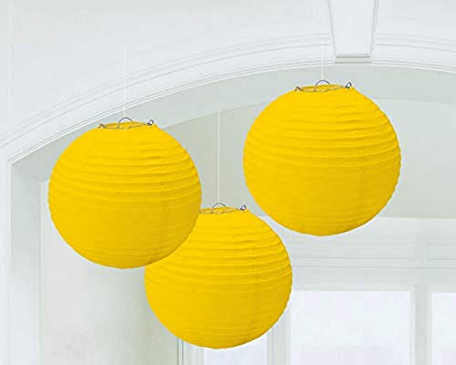 LANTERNS ROUND YELLOW SNSHN