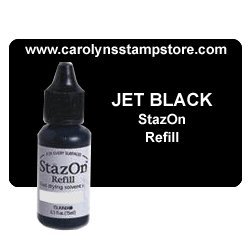 StazOn Permanent Ink Refill - Jet Black