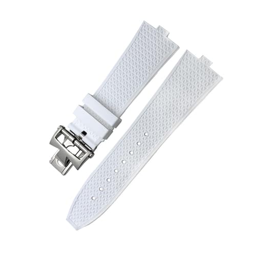 Bracelet de montre 24x7mm caoutchouc boucles à vis Vacheron Constantin