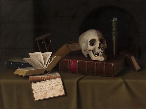 Cuadro de pintura memento mori para decorar paredes vacías del hogar
