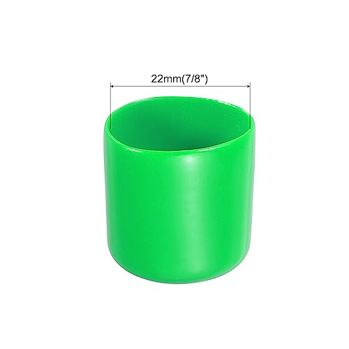 Image of MECCANIXITY 30pcs 7 /8 inch(22mm) Rubber End Caps Cover PVC Vinyl Screw Thread Protector Round Wire Shelf Caps for Screw Bolt Pipe Fence Post, Green