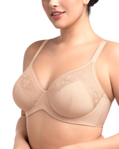 Image of HSIA Minimizer Bras for Women Enchante Lace Underwire Bra for Heavy Breast