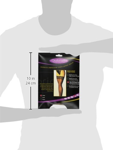 Image of GABRIALLA Graduated Microfiber Compression Thigh High Stockings (25-35 mmHg) H-306 2 Pack