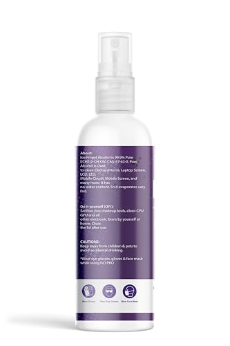 Image of OTICA 99% Isopropyl Alcohol (IPA) | Pure Rubbing Isopropanol for Cleaning Electronics, Surfaces, Medical, Technical Use, Glass, De-icer, Painting & More | Pure without mixing (100 ml (Pack of 1))