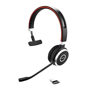 Jabra Evolve 65 SE Schnurloses Mono-Headset – Bluetooth-Headset mit Mikrofon mit Geräuschunterdrückung, langlebigem Akku…