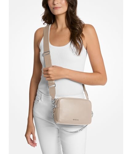 Image of Michael Kors Bryant Medium Double Zip Chain Camera Crossbody Bag