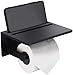 Uchwyt na papier toaletowy półką - czarny uchwyt do tkanki Aluminiowej branży Tkanki półką na nowoczesną łazienkę GINOLEI