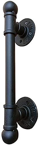 Poignée de porte coulissante noire ergonomique contre portes lourdes