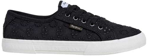 Pepe Jeans Brady Cute W, Sneak Mujer, Black, 39 EU