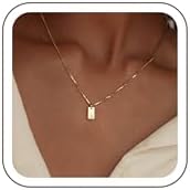 Initial Necklaces for Women 14K Gold Plated Letter Necklace Daint...