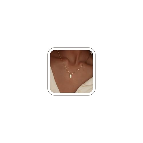 Initial Necklaces for Women 14K Gold Plated Letter Necklace Dainty Waterproof Pendant Necklace Personalized Gifts Trendy Gold Jewelry