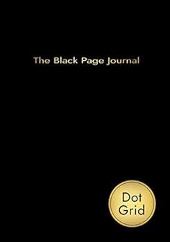 Paperback The Black Page Journal: Dot Grid Book
