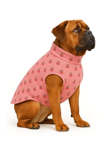Image of The Pets Company Dog Winter Coat Jacket, Clothes, Windproof, Reversible, Light Weight, Washable, Ultra Warm Thick Fleece Lined Dog Vest for Cold Weather Protection, (Pink Cherry, XX-Large - 30 Inch)