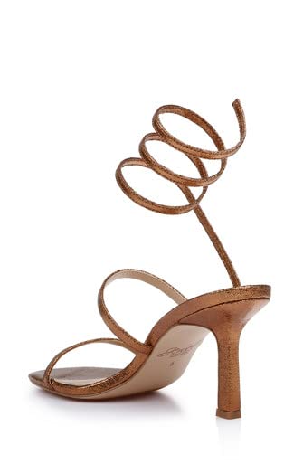 Jewel Badgley Mischka Reina Metallic Wrapped Ankle Stiletto Heel4