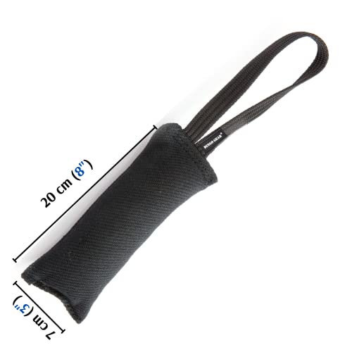 Dingo Gear Baumwolle-Nylon Beißwurst für Hundetraining IGP IPO Obiedence Schutzhund Hundesport 20 x 7 cm, 1 Griff Schwarz S00069