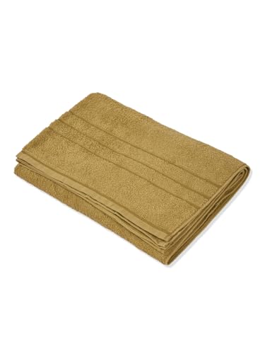 Image of Monte Carlo Essential 100% Cotton Bath Towel | 340 GSM Ultra Lightweight & Quick Dry | Soft Absorbent Large Towel 75x150 cm | Skin Friendly Daily Use Bathroom Towel for Men & Women (Soho) | Khaki