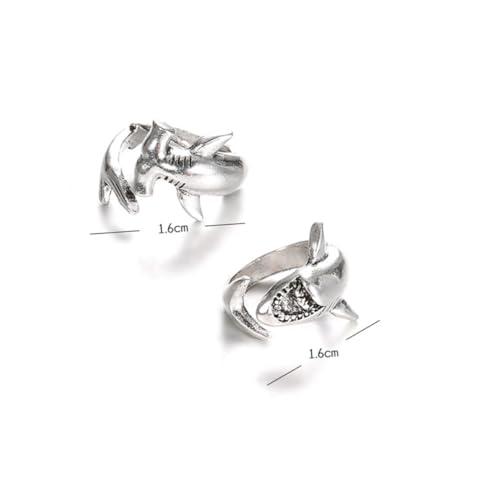 Anillos de pareja personalizados ajustables abiertos y elegantes de nudillos 3