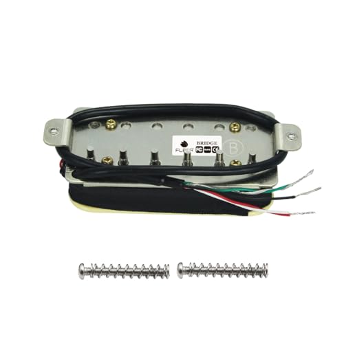 Image of FLEOR Electric Guitar Humbucker Pickups Bridge Alnico 5 Pickup (Cream+Black)