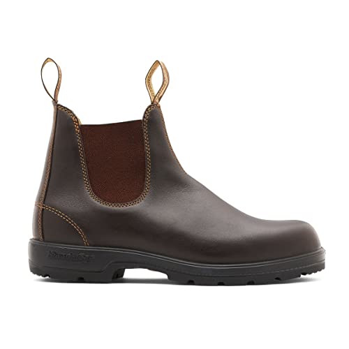 Blundstone 550 Unisex Chelsea Boots, Premium Water Resistant Leather with a Cushioned Midsole and Elastic Side For Men and Women, Walnut Brown 6 AU4