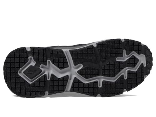 SKECHERS Men's D'Lux Journey Comp Toe Industrial Shoe, Charcoal/Red, 7.5