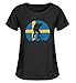 Camiseta de hockey sobre hielo de Suecia | SE Eissport bandera Invierno Mujer Rollup Shirt Negro L