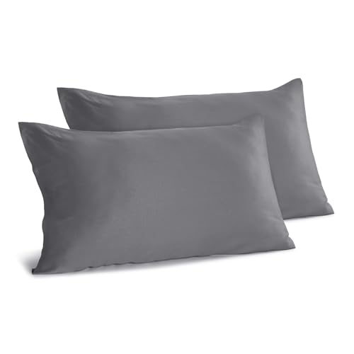 GUZZINI Classic - Funda Almohada 50x80, 2 Piezas, 100% Algodón Percal Certificado OekoTex Fresco y Transpirable, Funda Cojín Cama con Solapa de 15 cm, Fundas Almohadas Envolventes, Ropa de Cama Suave