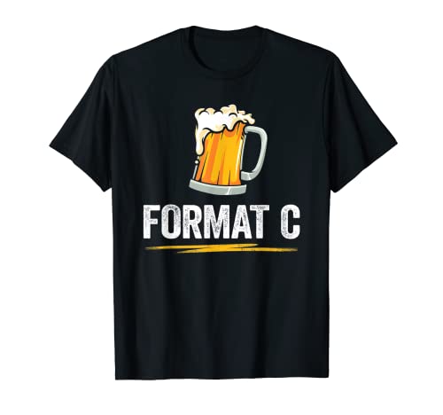Format c shirt beer lovers tee fun beer top beer drinking maglietta