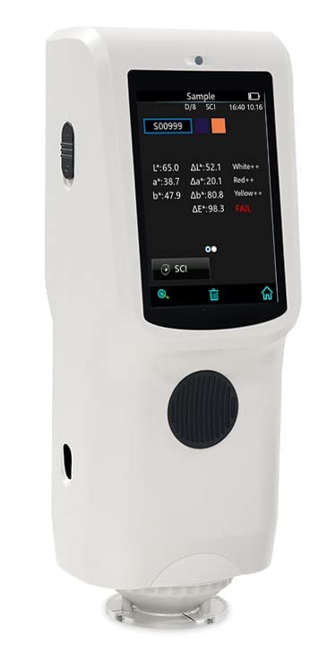 Touch Screen Spectrophotometer Φ8mm SCI Spectrocolorimeter Spectral Colorimeter Color Difference Measurement Equipment with Wavelength Range 400 to 700nm Displayed Accuracy 0.01