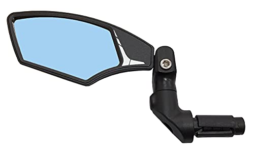 Hafny New Bar End Bike Mirror, Hd Automotive Grade Glass Lens, Large Surface, Shatterproof, Multi-Angle Adjustable, E-Bike Mirrors (Hf-M900Lb-Fr08 (Left Side, Blue Glass)) #TOP7