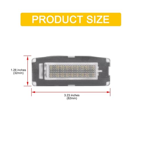 Lámpara matrícula LED impermeable con luz blanca brillante para Maserati Ghibli M157 de 2 piezas 2